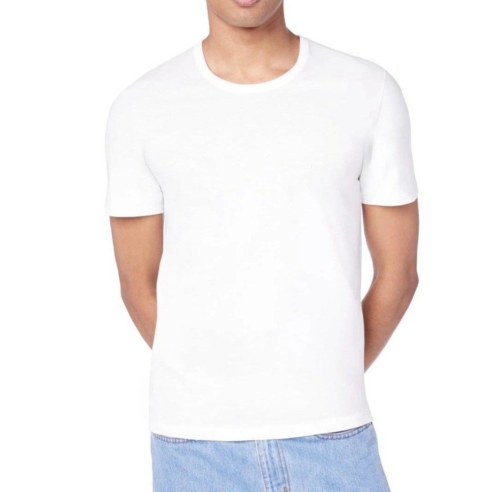 NWT BOSS Hugo Boss T-Shirt Mens XXL White 100% Cotton Short Sleeve Casual